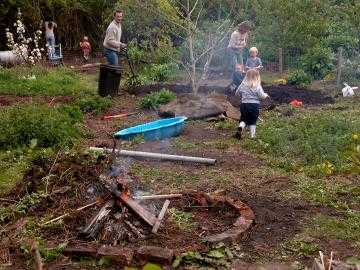 Nice scenes up on plot 7 as they begin work on clearing the site.