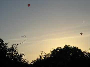 Hot air balloons over the allotments are a frequent sight on
    mild summer evenings.